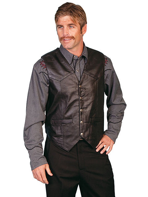 Men's Scully Leather Vest #507-144