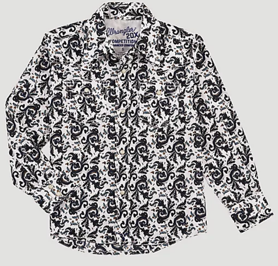 Boy's Wrangler 20X Advanced Comfort Snap Front Shirt #112317146