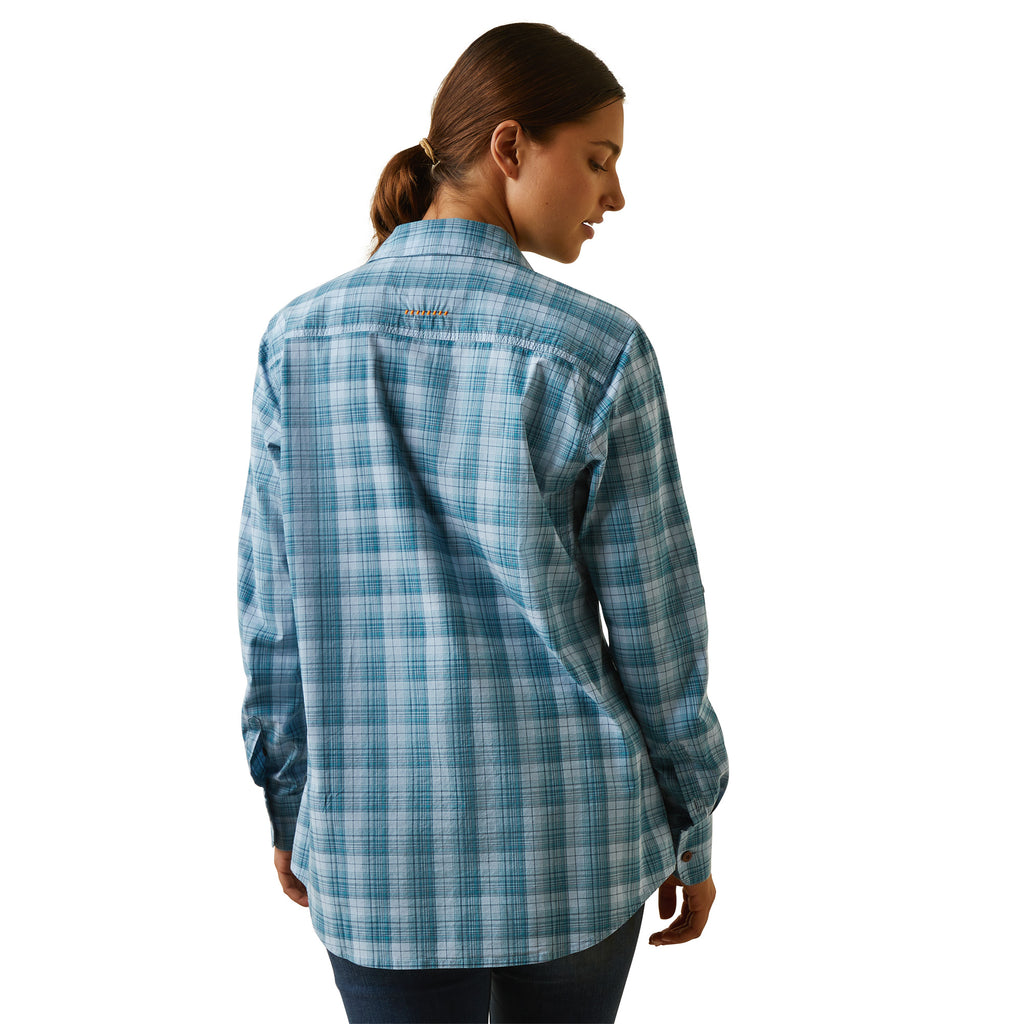 Women's Ariat Rebar Made Tough DuraStretch Button Down Work Shirt #10044347-C