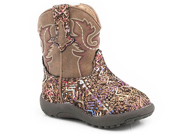 Infant's Roper Glitter Aztec Cowbabies Boot #09-016-1225-2986BR