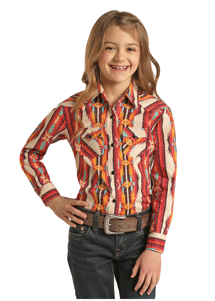 Girl's Rock & Roll Cowgirl Snap Front Shirt #G4S2030