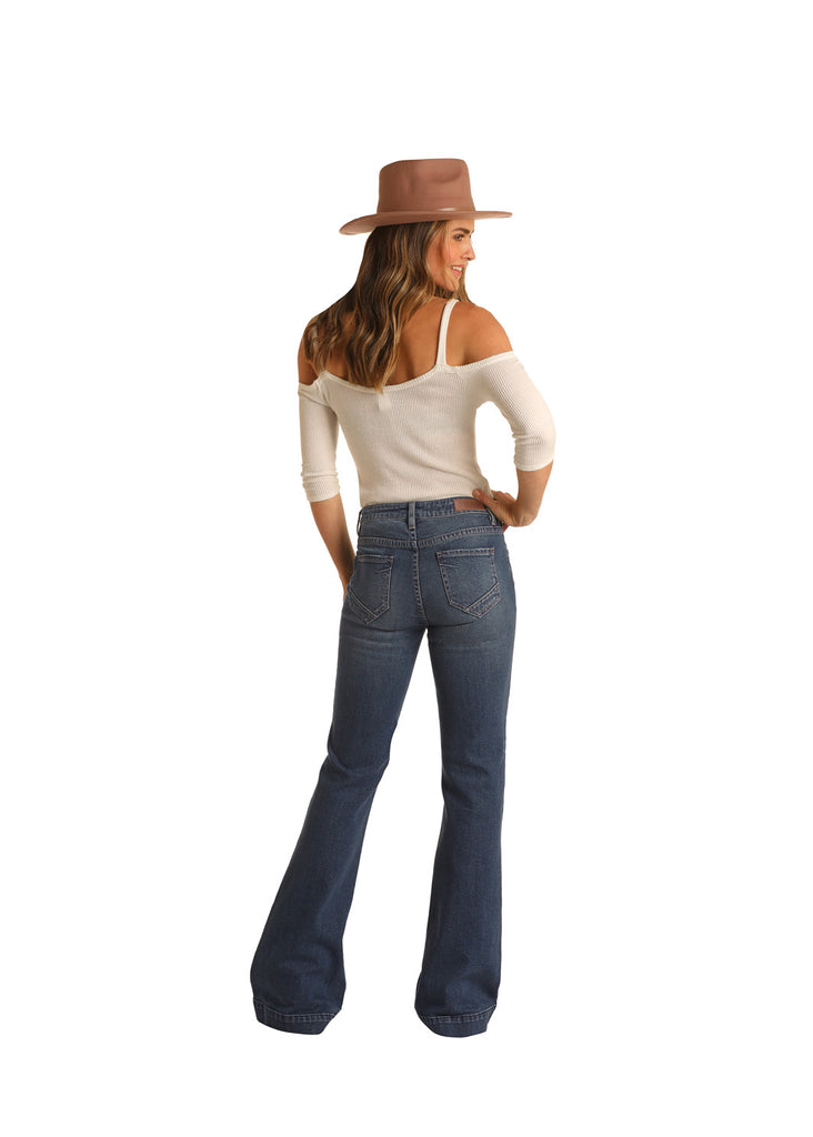 Women's Rock & Roll Cowgirl Mid-Rise Trouser #W8M3517