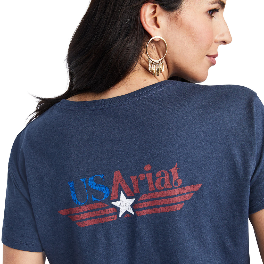 Women's Ariat Americana Retro T-Shirt #10042732-C