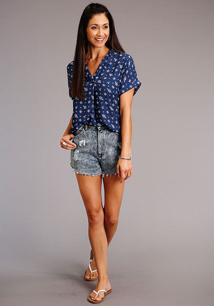 Women's Stetson Vintage Ditzy Blouse #11-051-0590-0423BU-C