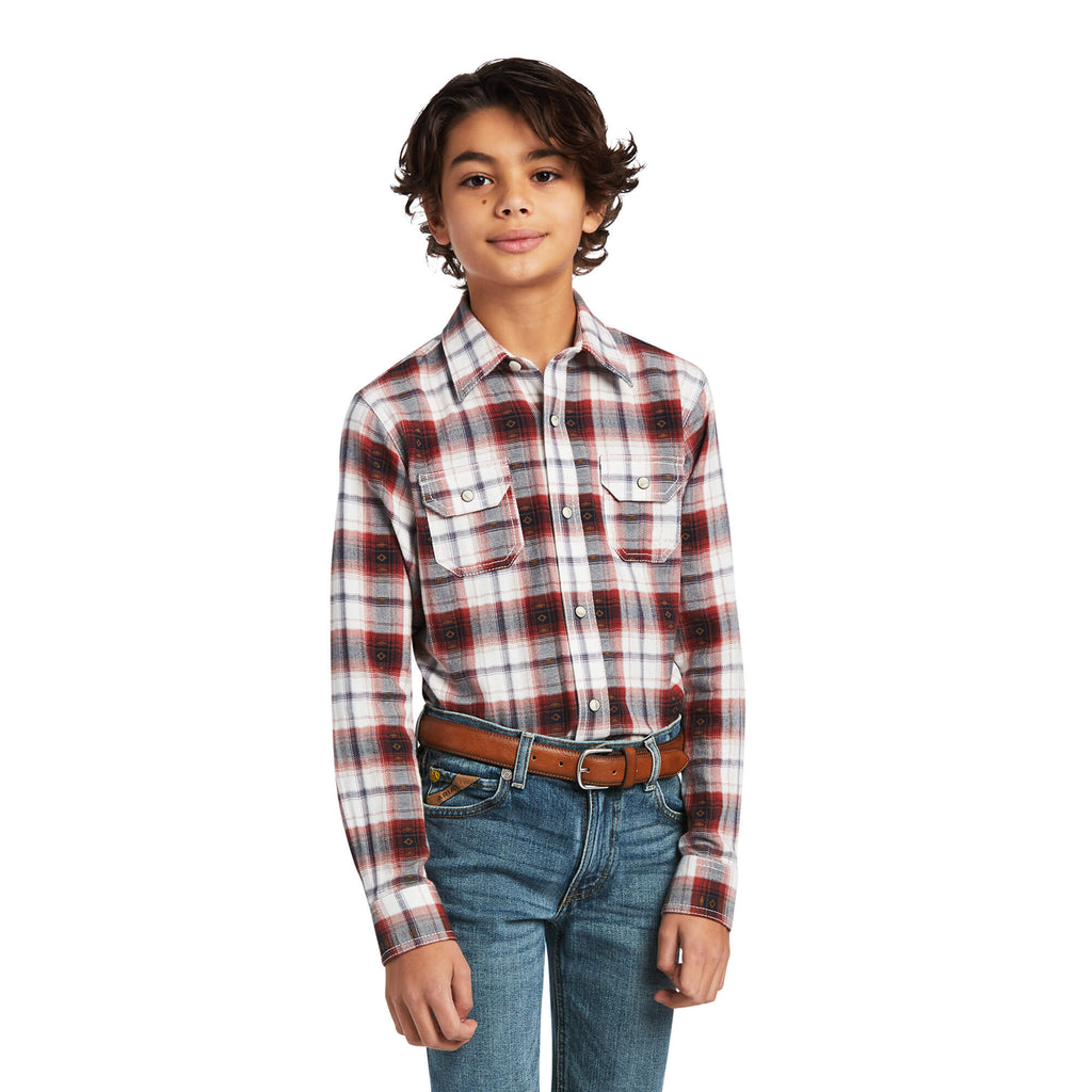 Boy's Ariat Hayne Retro Fit Snap Front Shirt #10039516-C