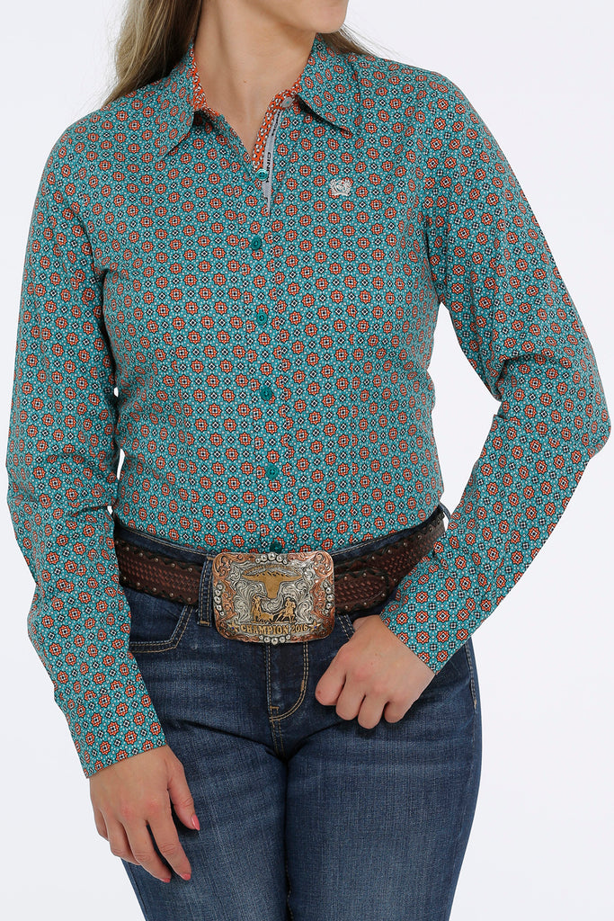 Women's Cinch Long Sleeve #MSW9165024GRN-C