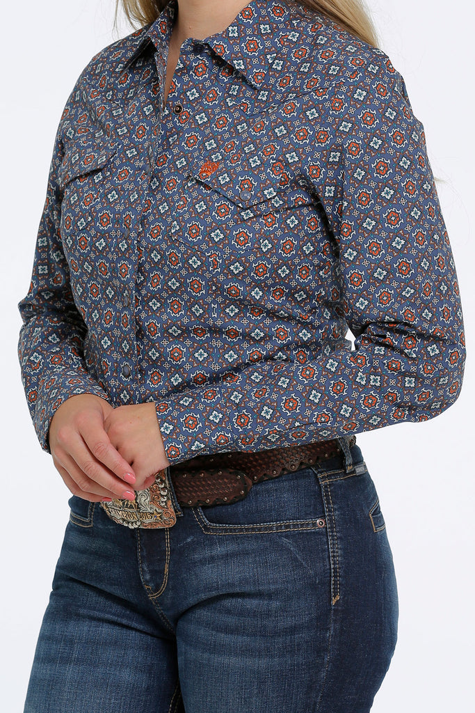 Women's Cinch Snap Front Shirt #MSW9201035BLU-C
