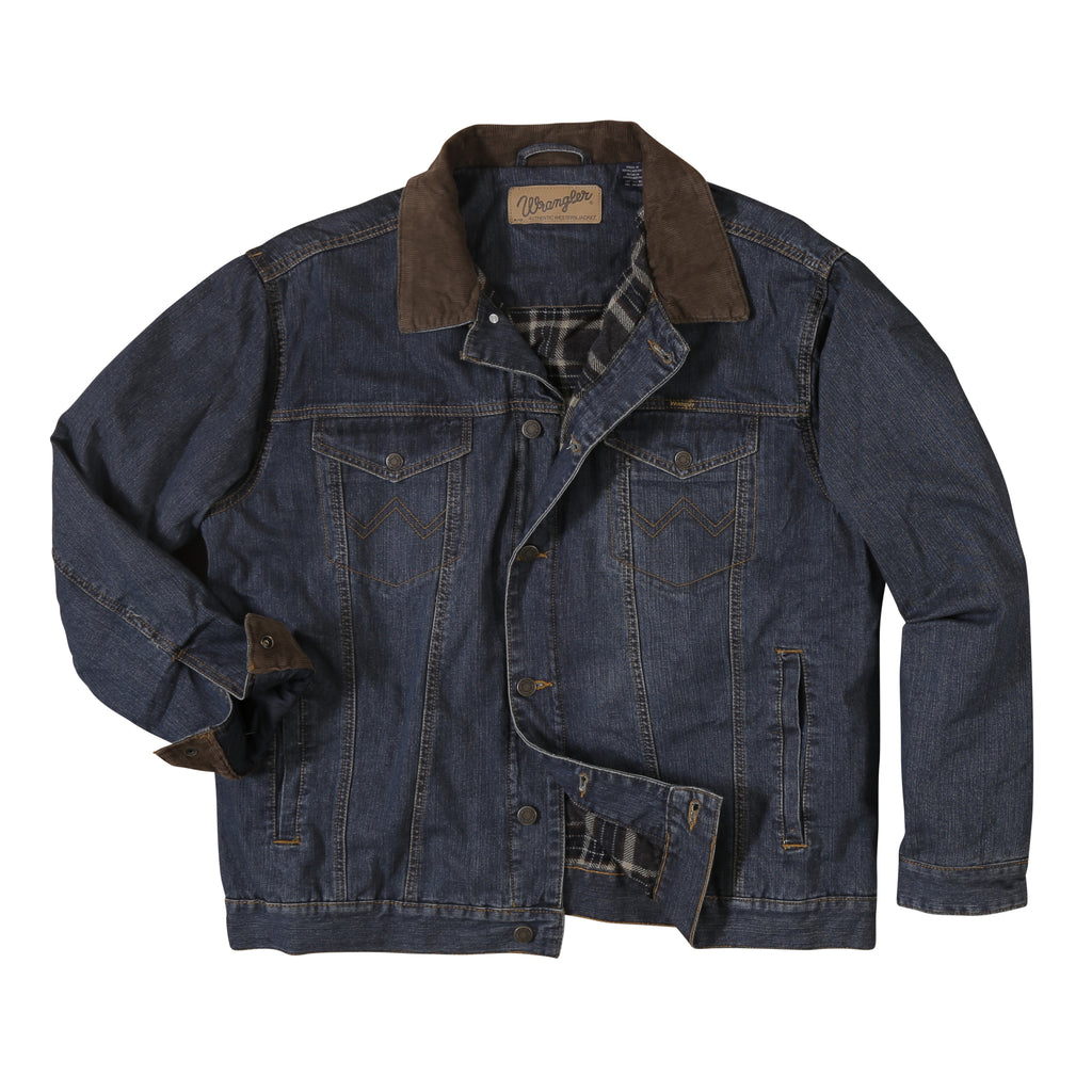 Men's Wrangler Concealed Carry Blanket Lined Denim Jacket #74265CD