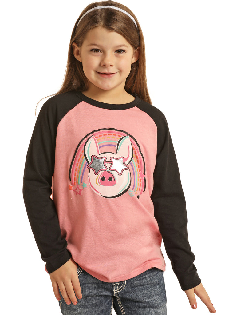 Girl's Rock & Roll Cowgirl T-Shirt #RRGT22R06X