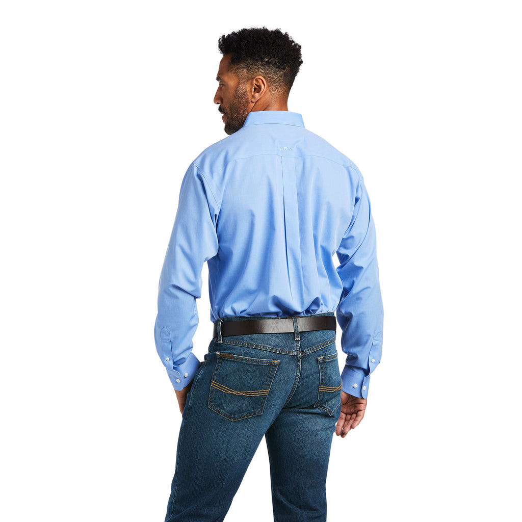 Men's Ariat Wrinkle Free Solid Pinpoint Oxford Classic Fit Button #10039341X-C (Big and Tall)