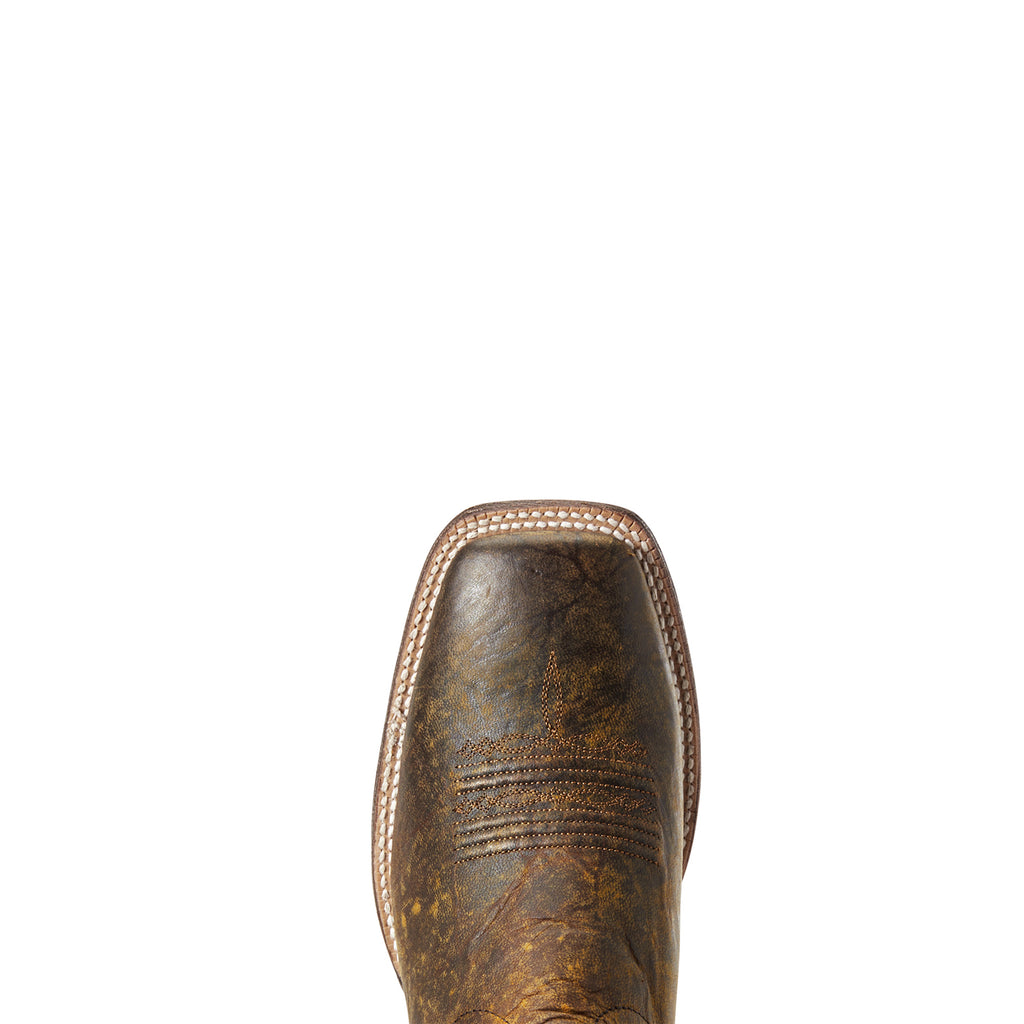 Men's Ariat Circuit Brown & White Wide Square Toe Boot #10029686-C