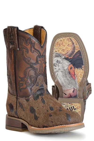 Children's Tin Haul Shaggy Western Boot #14-018-0077-0876BR