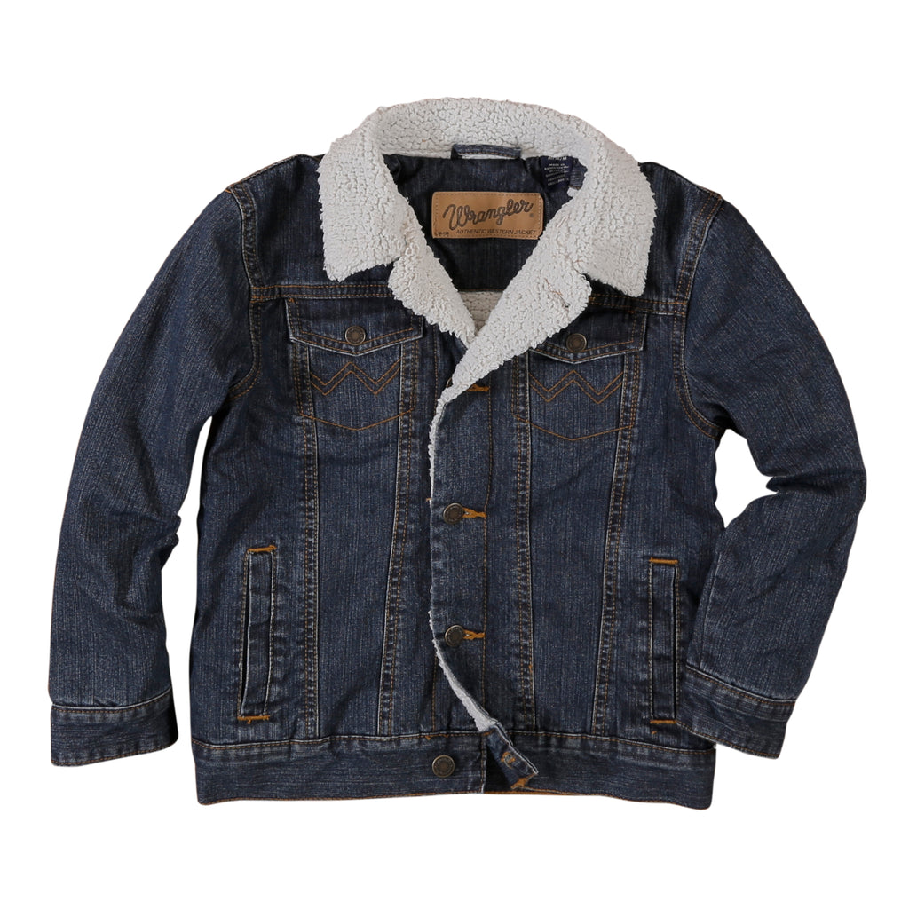 Boy's Wrangler Sherpa Lined Denim Jacket #84256RT