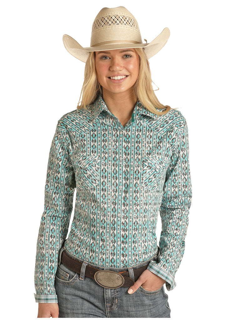 Women's Rough Stock Snap Front Shirt #RSWSOSR0ND