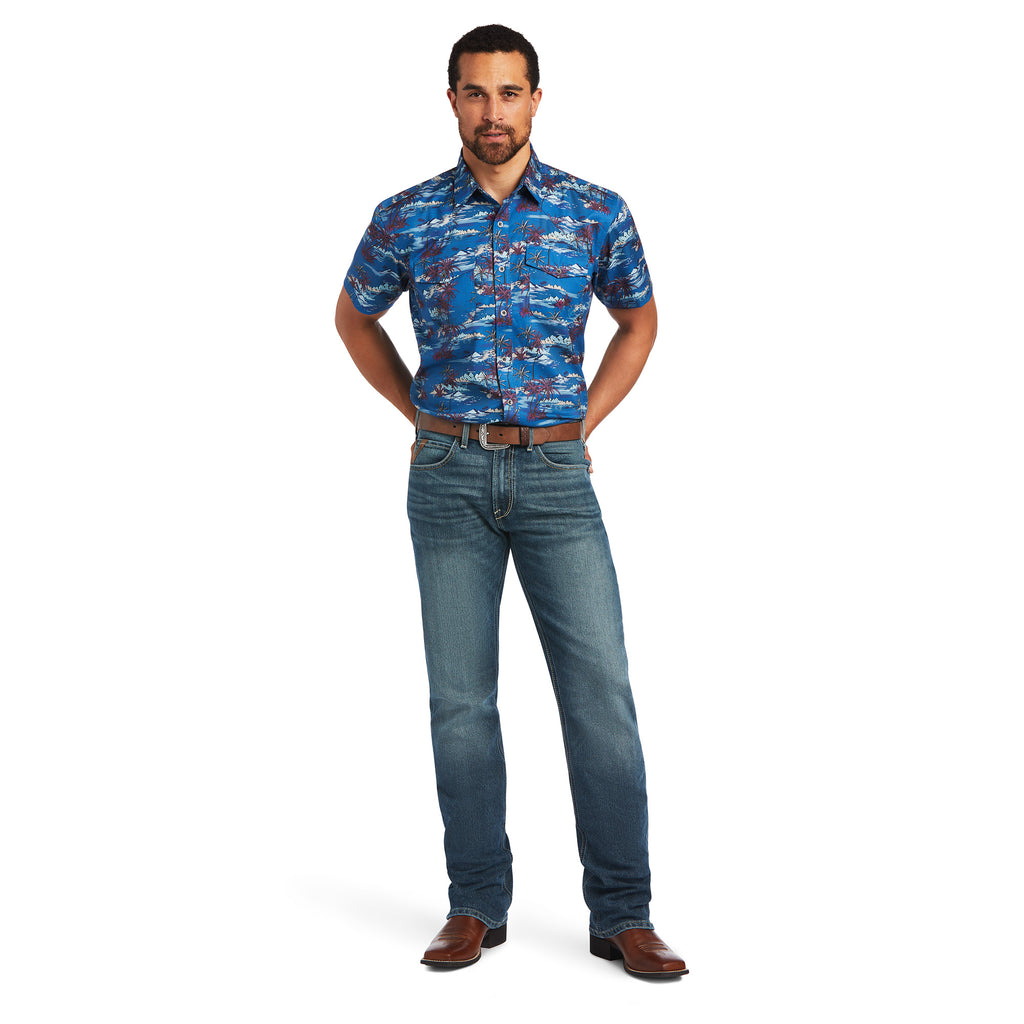 Men's Ariat VentTEK Western Fitted Button Down Shirt #10040455-C
