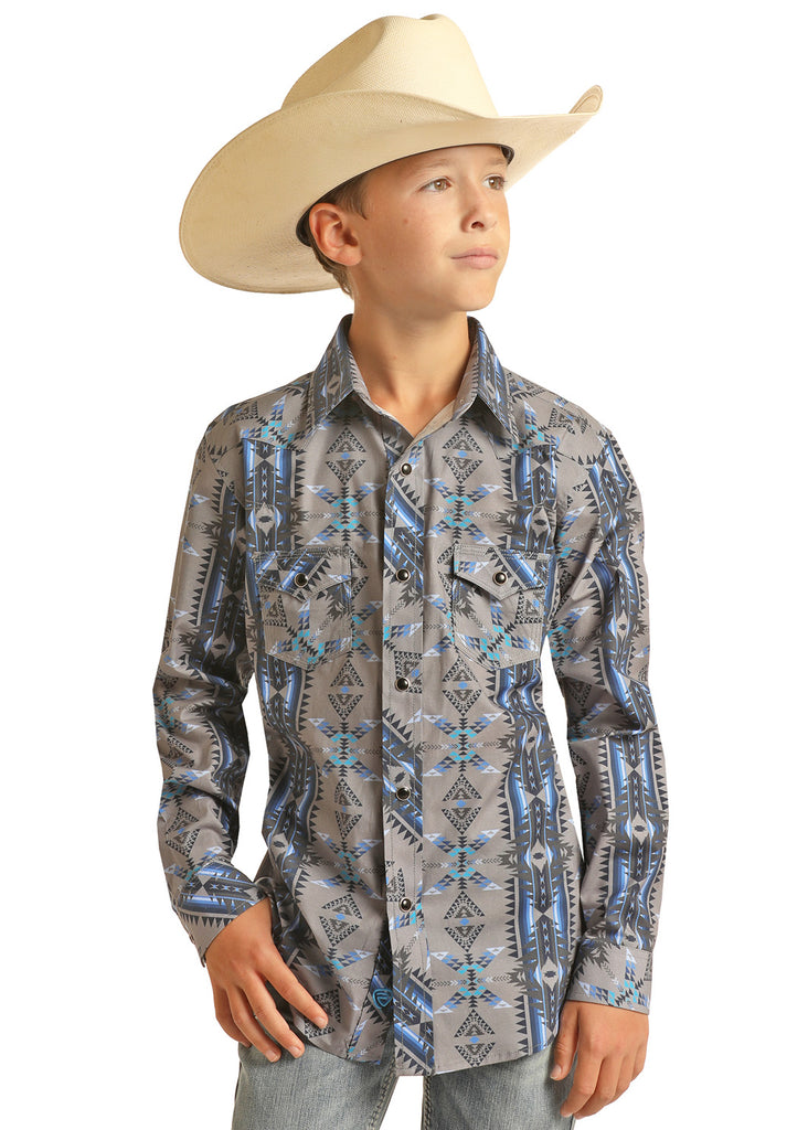 Boy's Rock & Roll Cowboy Snap Front Shirt #RRBS2SRZ7Y