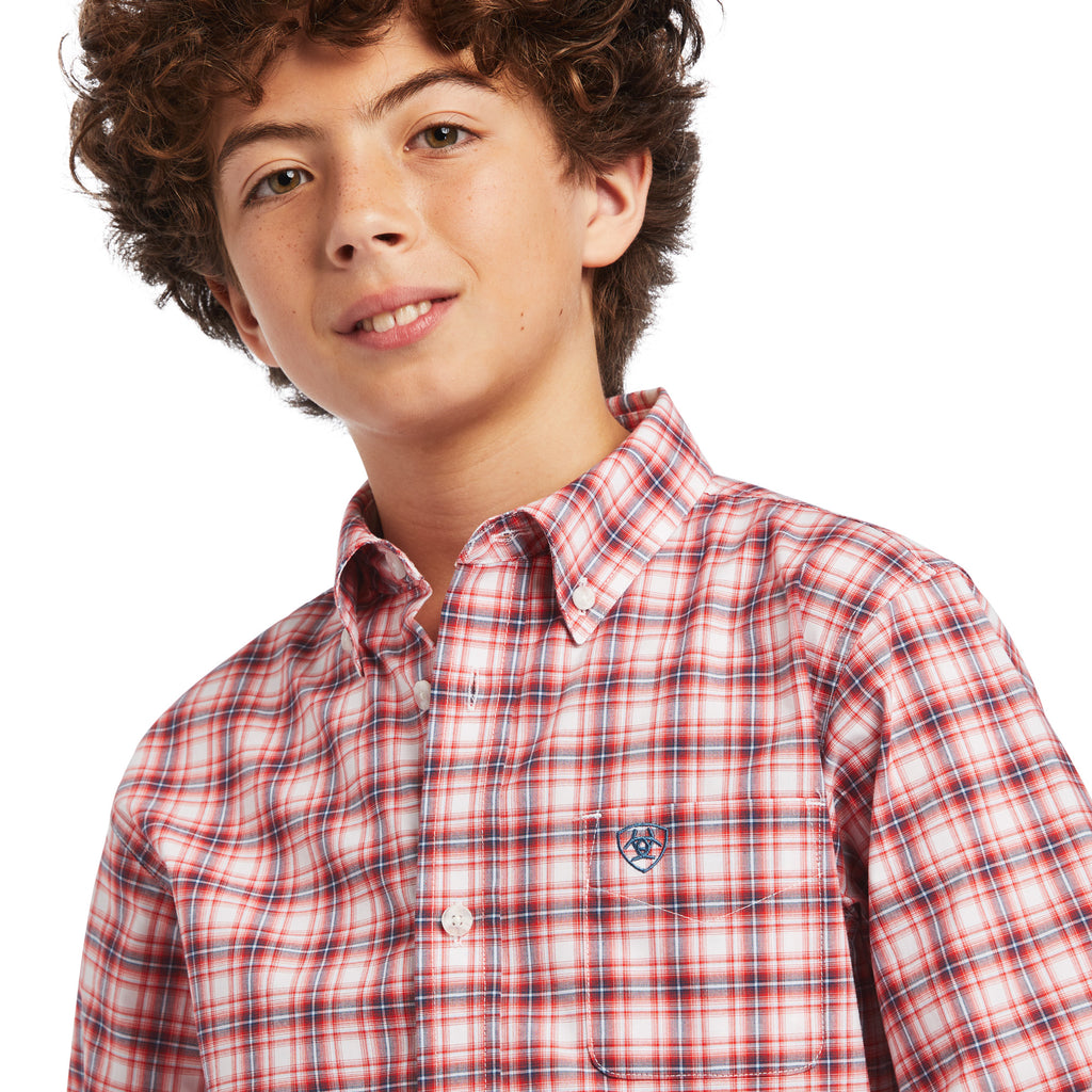 Boy's Ariat Pro Series Forrest Stretch Classic Fit Button Down Shirt #10040735-C