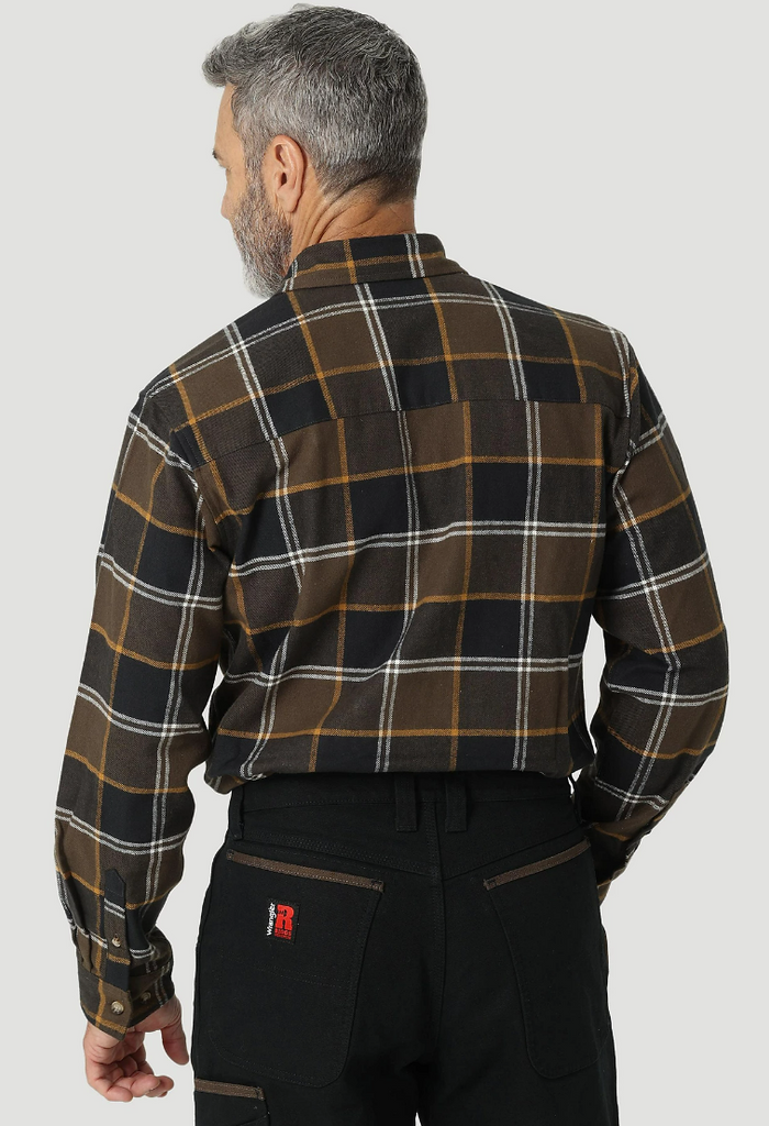 Men's Wrangler Riggs Heavy Weight Flannel Button Down Shirt #112317234