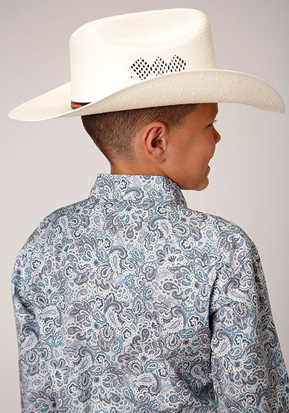 Boy's Roper Snap Front Shirt #03-030-0064-4042BU