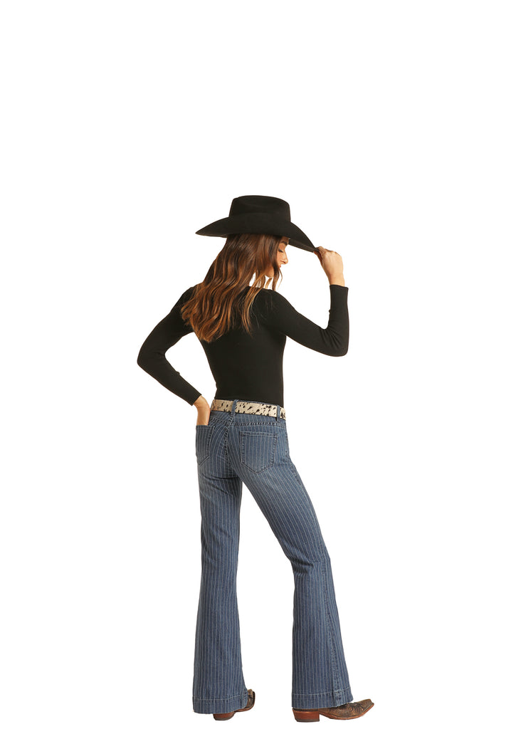 Women's Rock & Roll Cowgirl Mid-Rise Trouser #W8M2681-C