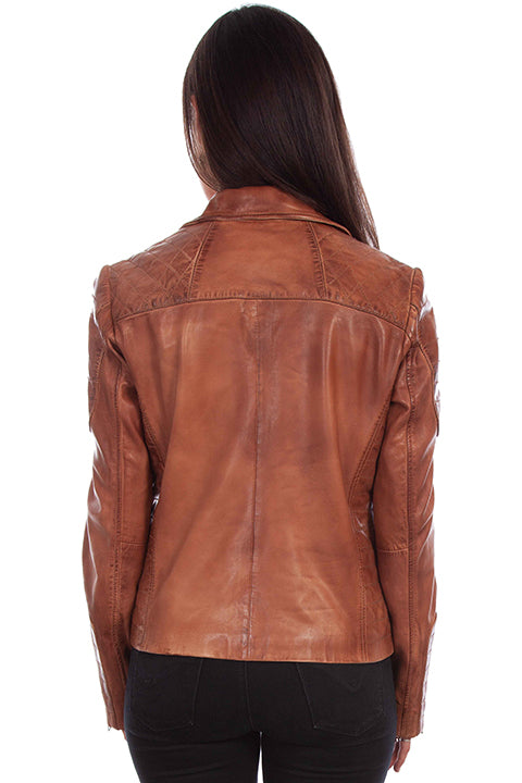 Women's Scully Leather Motorcycle Jacket #L87