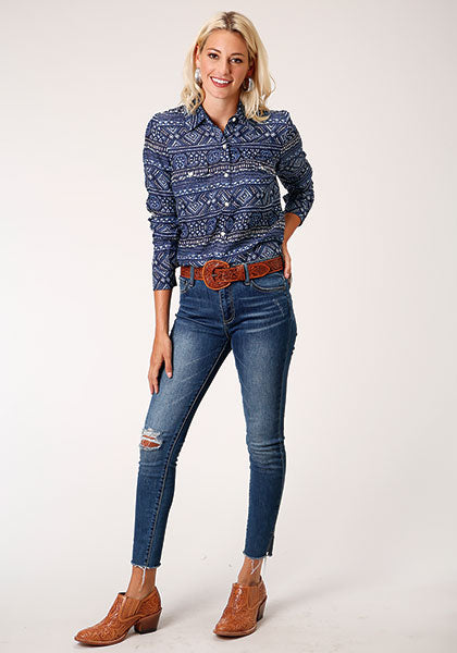 Women's Roper Button Down Shirt #03-050-0590-5025BU