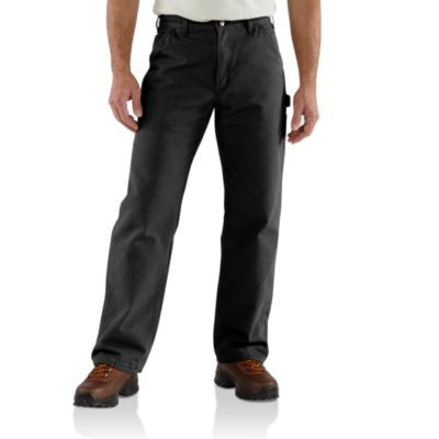 Men's Carhartt Dungaree Flannel Lined Work Pant #B111BLK