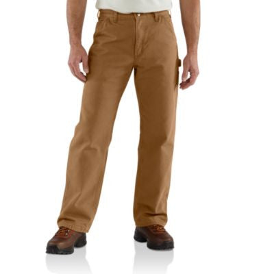 Men's Carhartt Dungaree Flannel Lined Work Pant #B111BRN