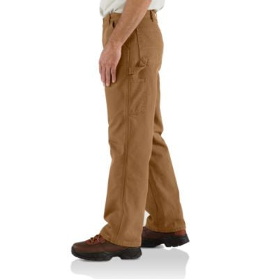 Men's Carhartt Dungaree Flannel Lined Work Pant #B111BRN