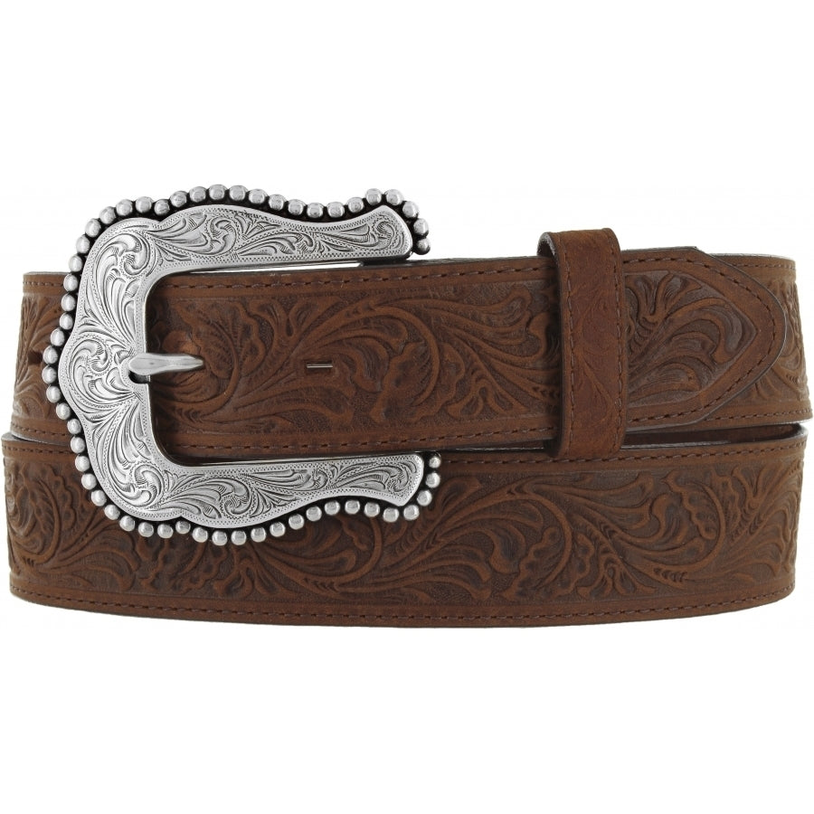 Women's Brighton Brown Tooled Belt #C50739