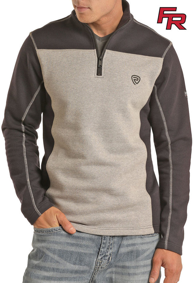 Men's Panhandle Black & Grey F.R. Pullover #F8Z6567