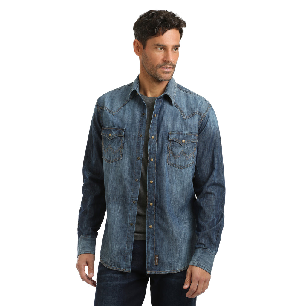 Men's Wrangler Retro Snap Front Shirt #MVR458DX (Big and Tall)