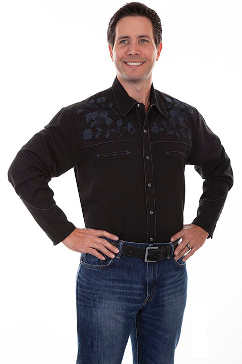 Men's Scully Snap Front Shirt #P-893BLK