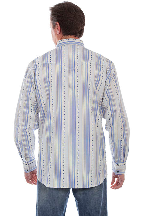Men's Scully Snap Front Shirt #PS-253BLU