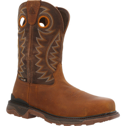 Men's Rocky 2-Tone Brown Carbon Toe Work Boot #RKW0350