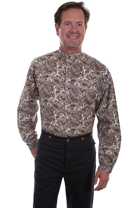 Men's Scully Button Down Shirt #RW290BRN-C