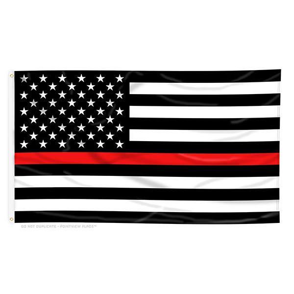Thin Red Line Flag #RED-AMERICAN-3X5