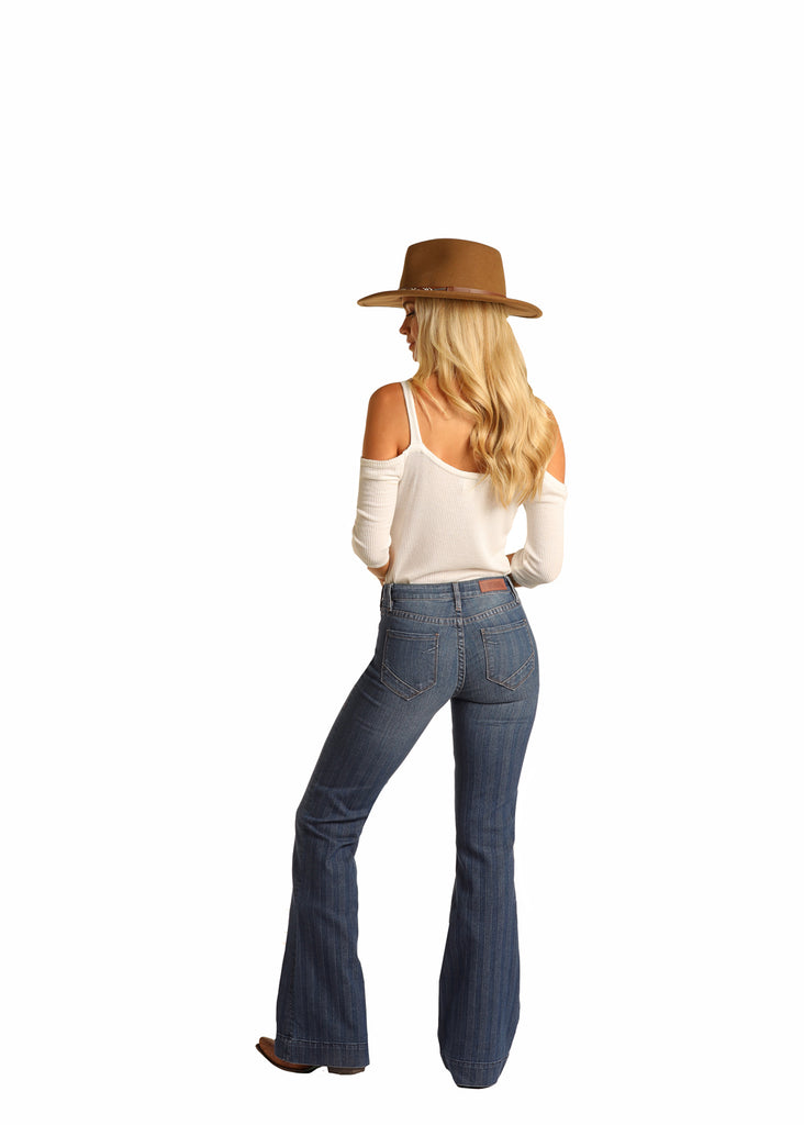 Women's Rock & Roll Cowgirl Mid Rise Trouser #W8M1660