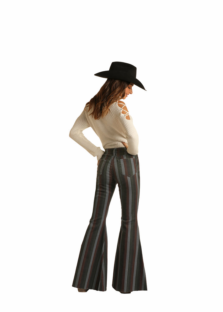 Women's Rock & Roll Cowgirl Bell Bottom Jean #WHB1671