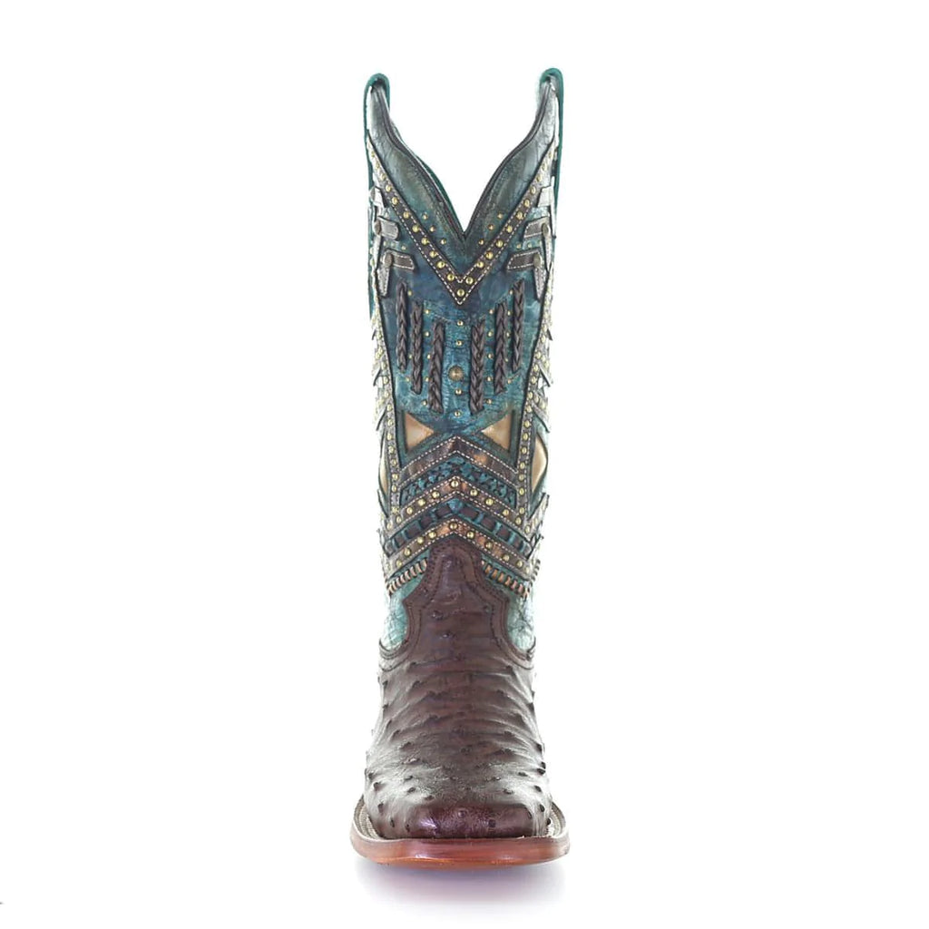 Women's Corral Brown Full Quill Ostrich Boot #A4059