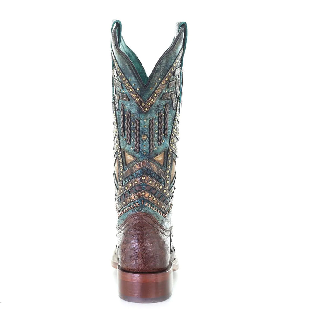 Women's Corral Brown Full Quill Ostrich Boot #A4059