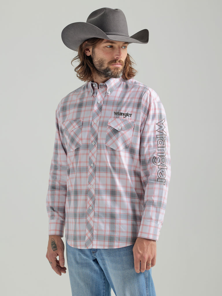 Men’s Wrangler Logo Button Down Shirt #112324695