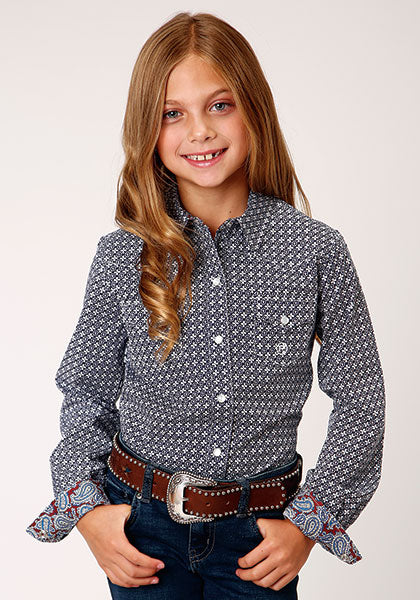 Girl's Roper Liberty Bell Snap Front Shirt #03-080-0225-4011-C