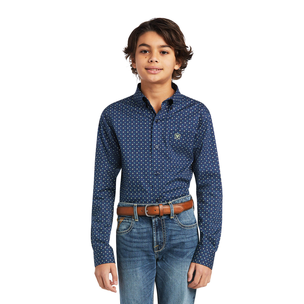 Boy's Ariat Dante Stretch Classic Fit Button Down Shirt #10039520-C