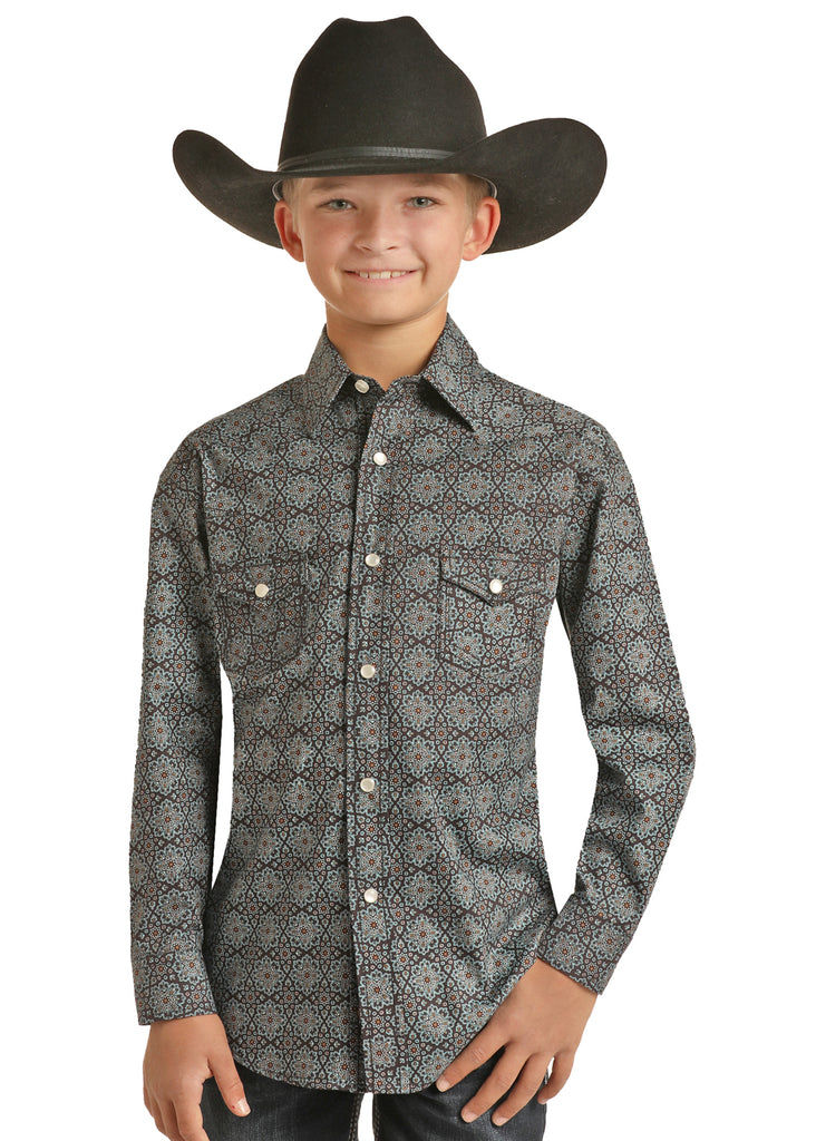 Boy's Rock & Roll Cowboy Snap Front Shirt #RRBS0SRZ18