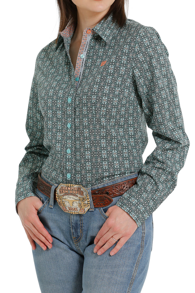 Women’s Cinch Button Down Shirt #MSW9165029