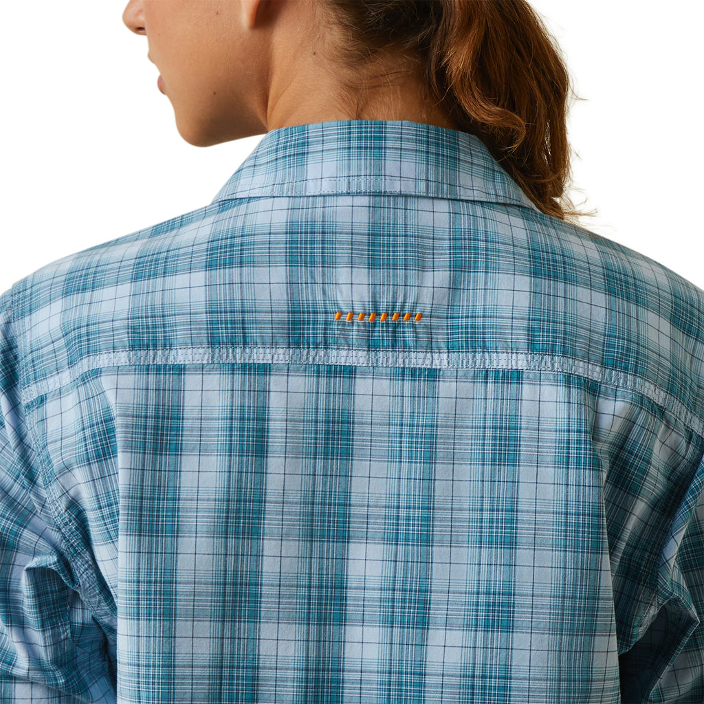 Women's Ariat Rebar Made Tough DuraStretch Button Down Work Shirt #10044347-C