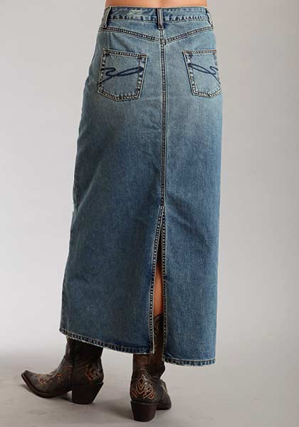 Women's Roper Long Denim Skirt #11-060-0202-0469BU