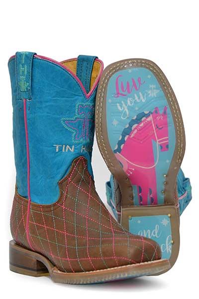 Children's Tin Haul Hearts & Colts Western Boot #14-018-0101-5013
