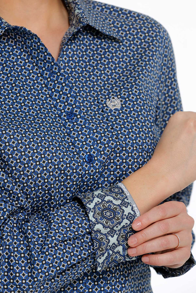 Women's Cinch Button Down Shirt #MSW9164192-C